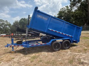 Triple Crown 7X14 SD Dump Trailer 14K Cobalt Blue